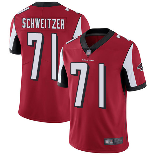 Atlanta Falcons Limited Red Men Wes Schweitzer Home Jersey NFL Football 71 Vapor Untouchable